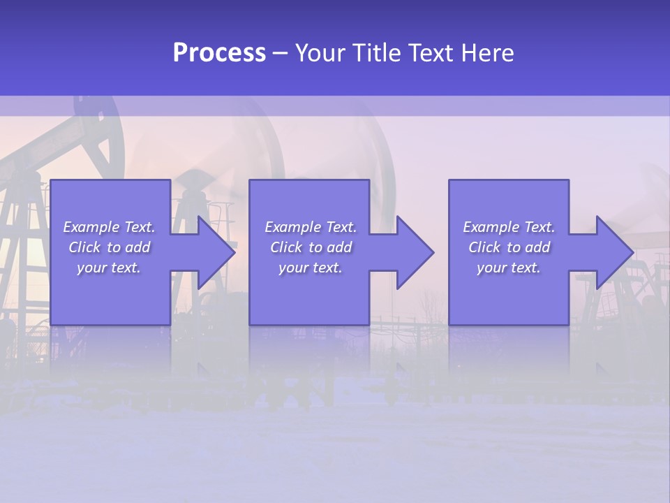 A Group Of Oil Pumps In The Snow PowerPoint Template