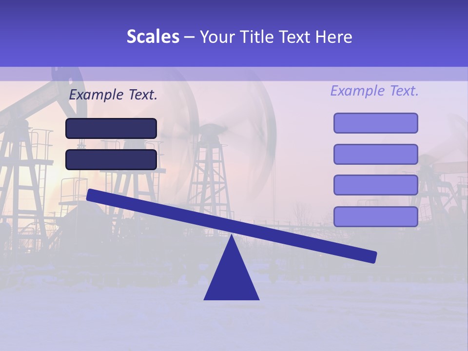 A Group Of Oil Pumps In The Snow PowerPoint Template
