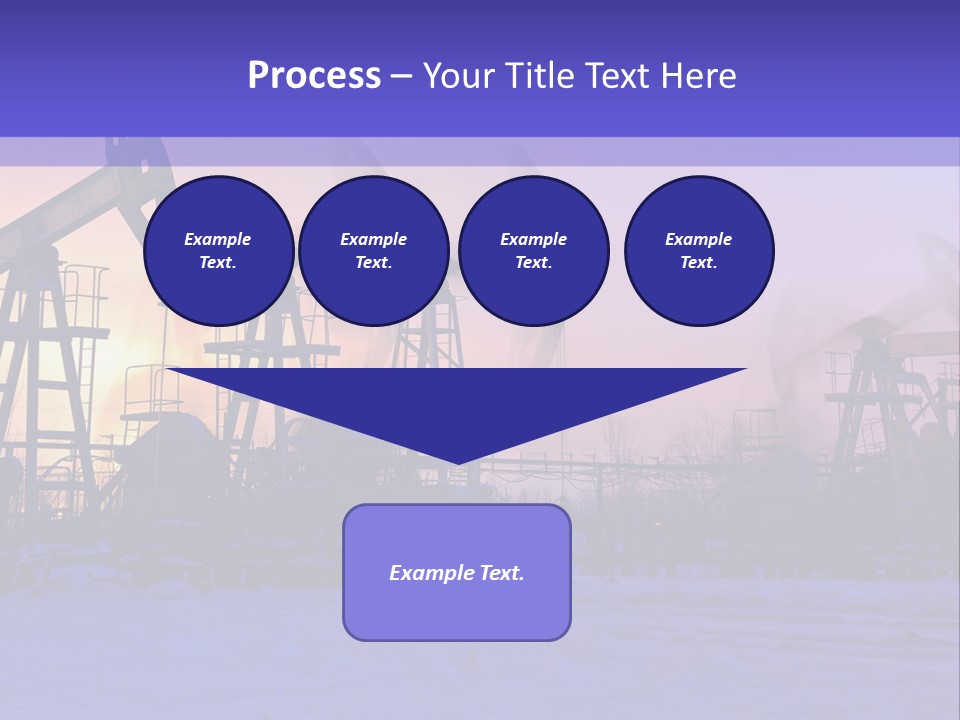 A Group Of Oil Pumps In The Snow PowerPoint Template