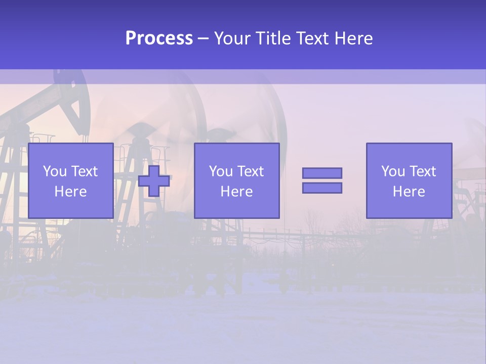 A Group Of Oil Pumps In The Snow PowerPoint Template