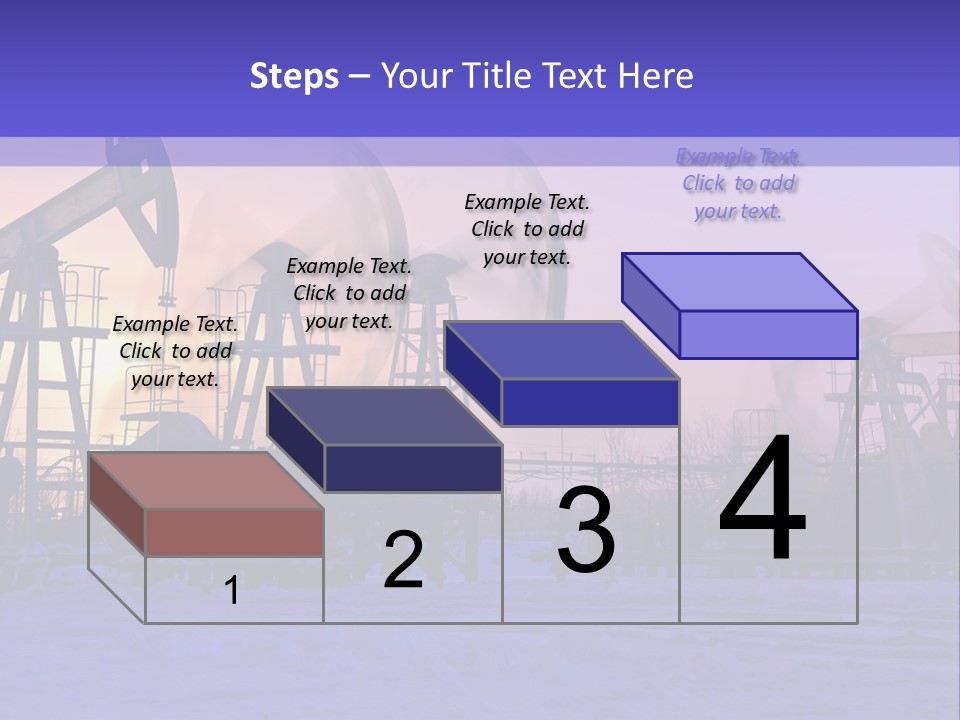 A Group Of Oil Pumps In The Snow PowerPoint Template