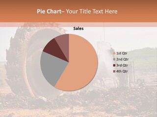 A Tractor Is Dumping Dirt On A Farm Field PowerPoint Template