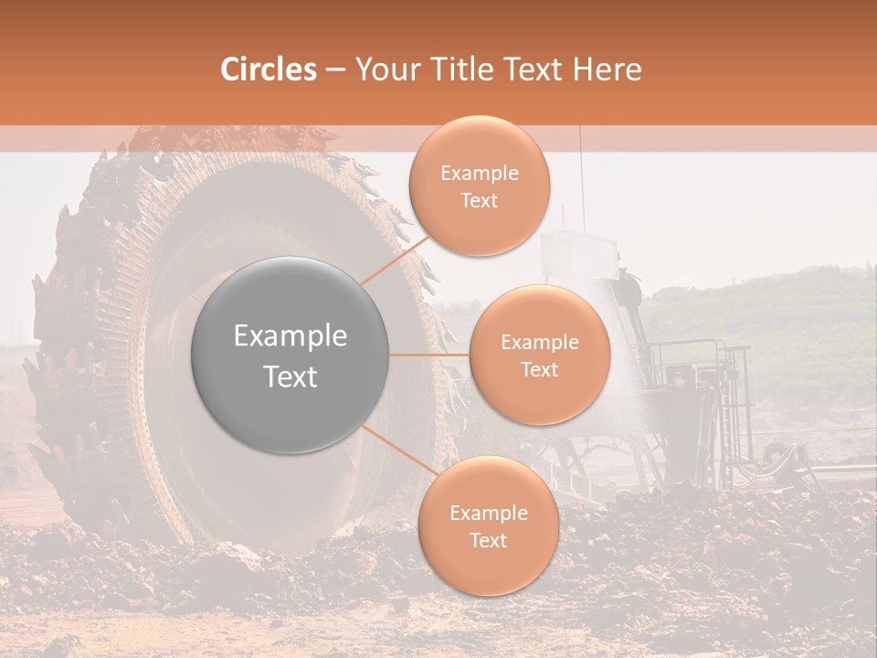 A Tractor Is Dumping Dirt On A Farm Field PowerPoint Template