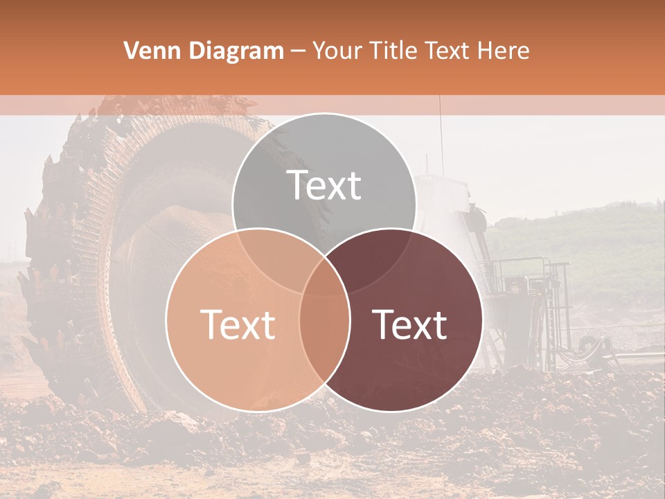 A Tractor Is Dumping Dirt On A Farm Field PowerPoint Template