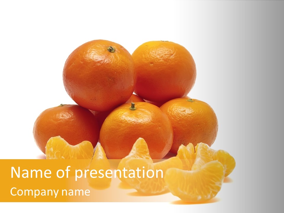 A Group Of Oranges Sitting On Top Of Each Other PowerPoint Template