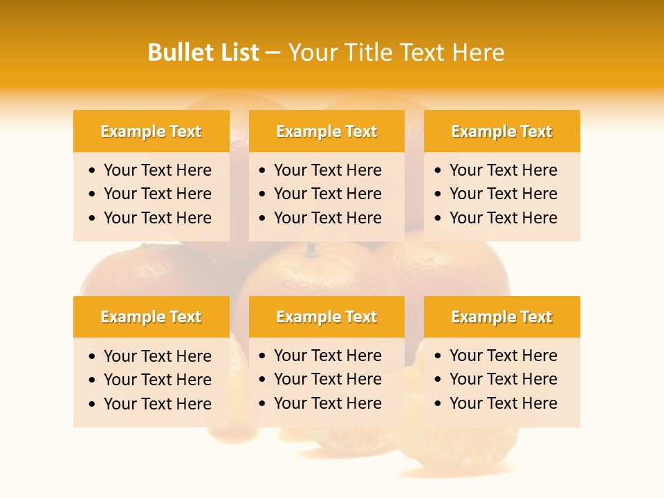 A Group Of Oranges Sitting On Top Of Each Other PowerPoint Template