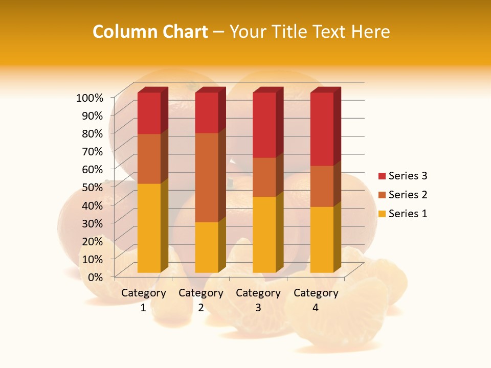 A Group Of Oranges Sitting On Top Of Each Other PowerPoint Template