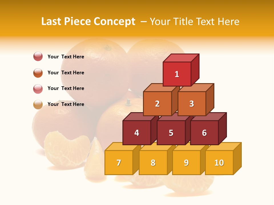 A Group Of Oranges Sitting On Top Of Each Other PowerPoint Template
