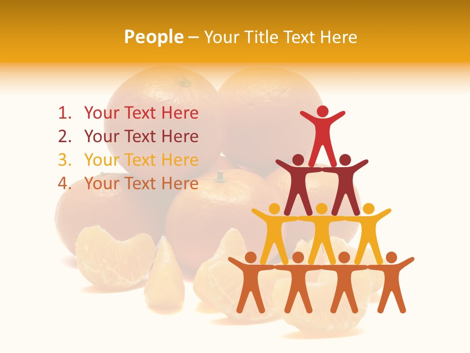 A Group Of Oranges Sitting On Top Of Each Other PowerPoint Template