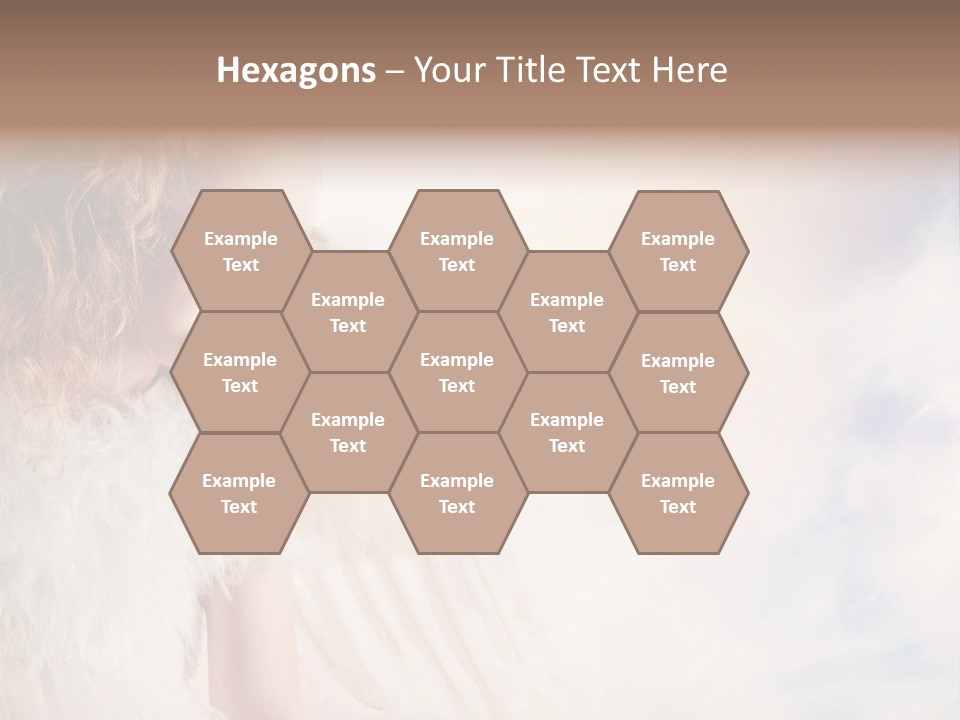 A Little Girl In A White Angel Outfit PowerPoint Template