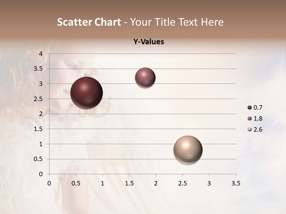 A Little Girl In A White Angel Outfit PowerPoint Template