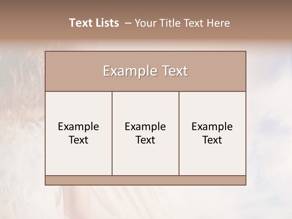 A Little Girl In A White Angel Outfit PowerPoint Template