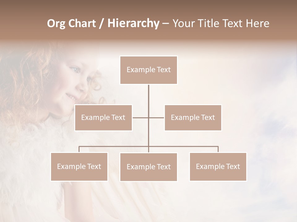 A Little Girl In A White Angel Outfit PowerPoint Template