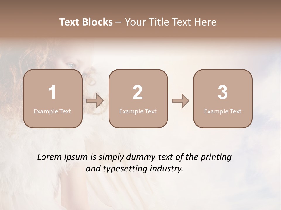 A Little Girl In A White Angel Outfit PowerPoint Template