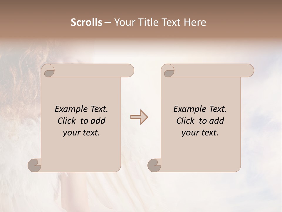 A Little Girl In A White Angel Outfit PowerPoint Template