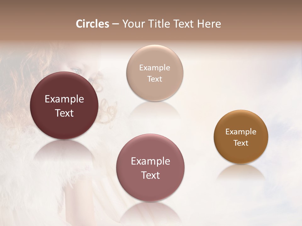 A Little Girl In A White Angel Outfit PowerPoint Template