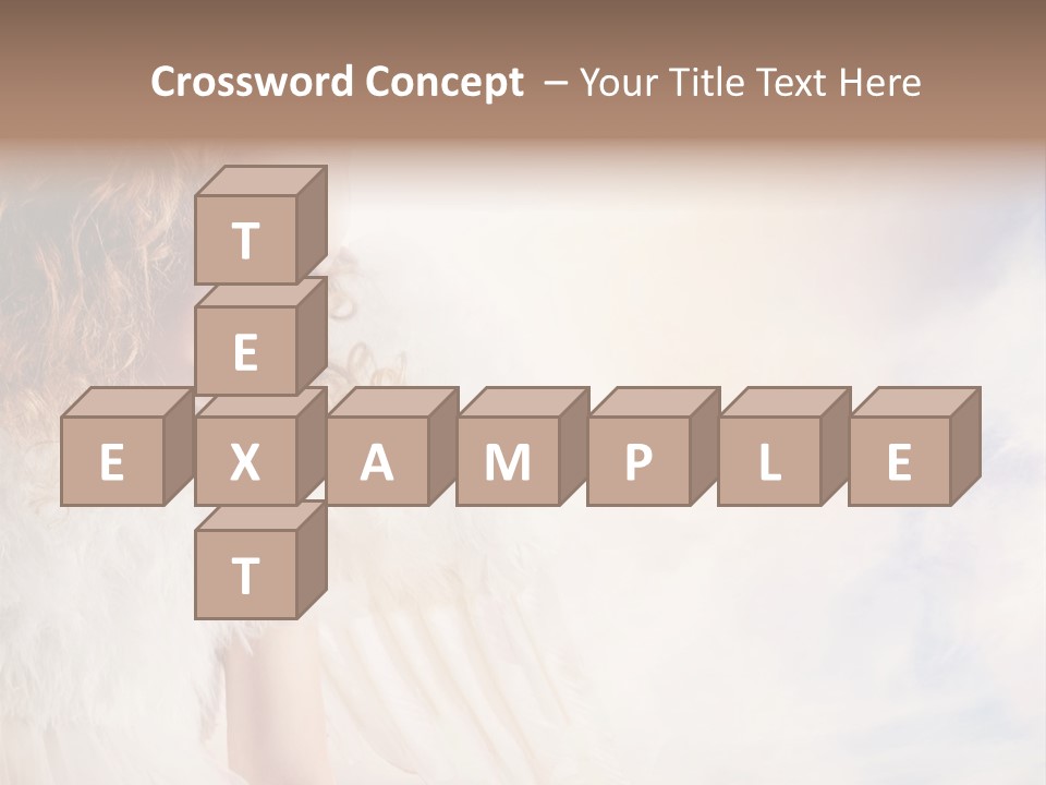 A Little Girl In A White Angel Outfit PowerPoint Template