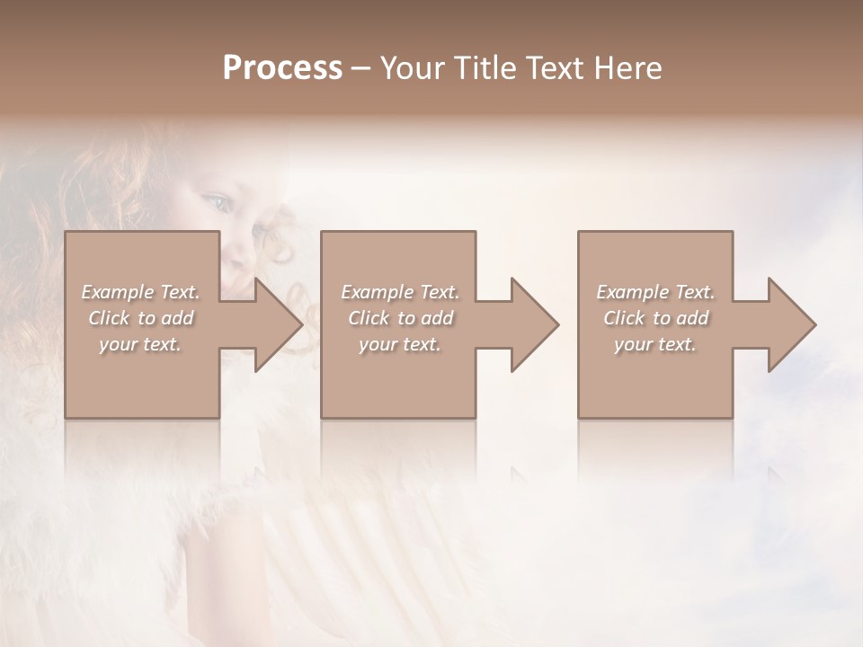 A Little Girl In A White Angel Outfit PowerPoint Template