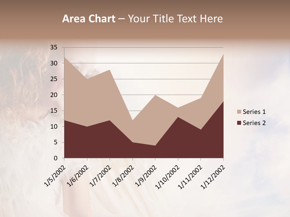 A Little Girl In A White Angel Outfit PowerPoint Template