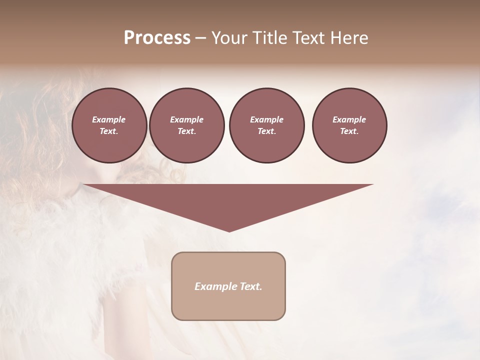 A Little Girl In A White Angel Outfit PowerPoint Template