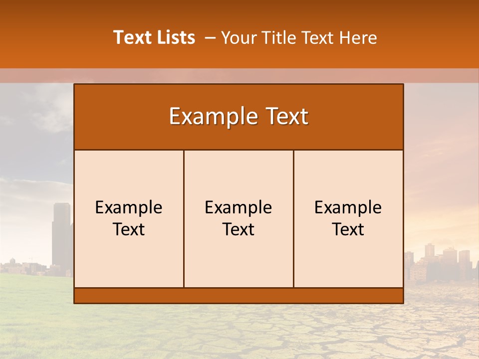 A Green Field With A City In The Background PowerPoint Template