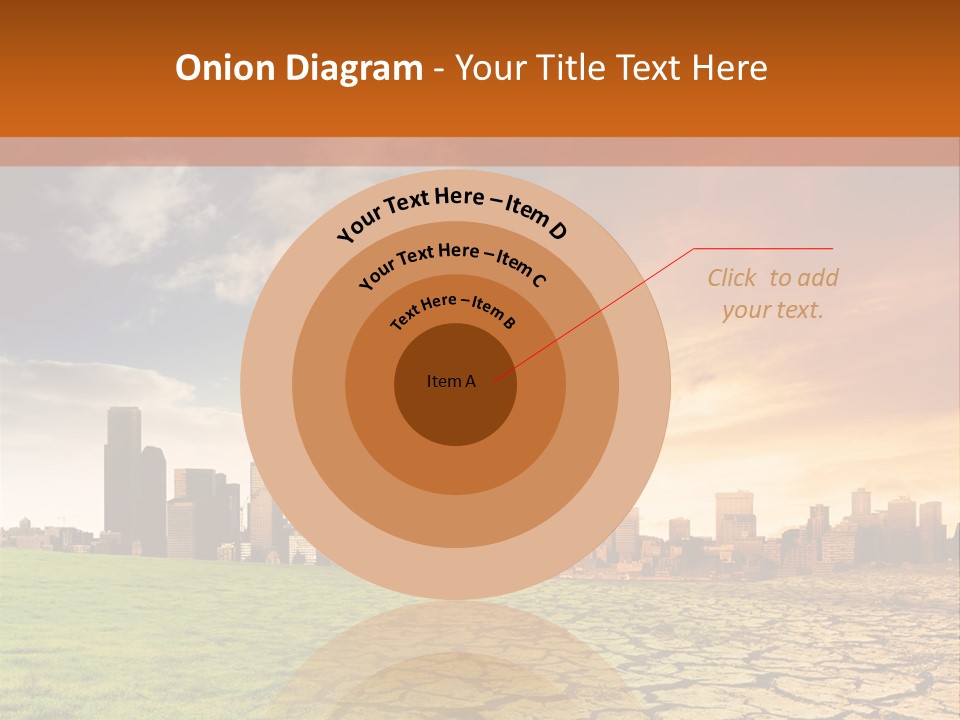 A Green Field With A City In The Background PowerPoint Template