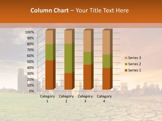 A Green Field With A City In The Background PowerPoint Template