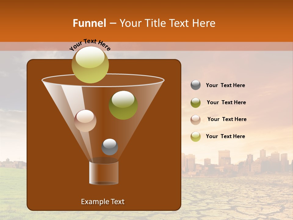 A Green Field With A City In The Background PowerPoint Template