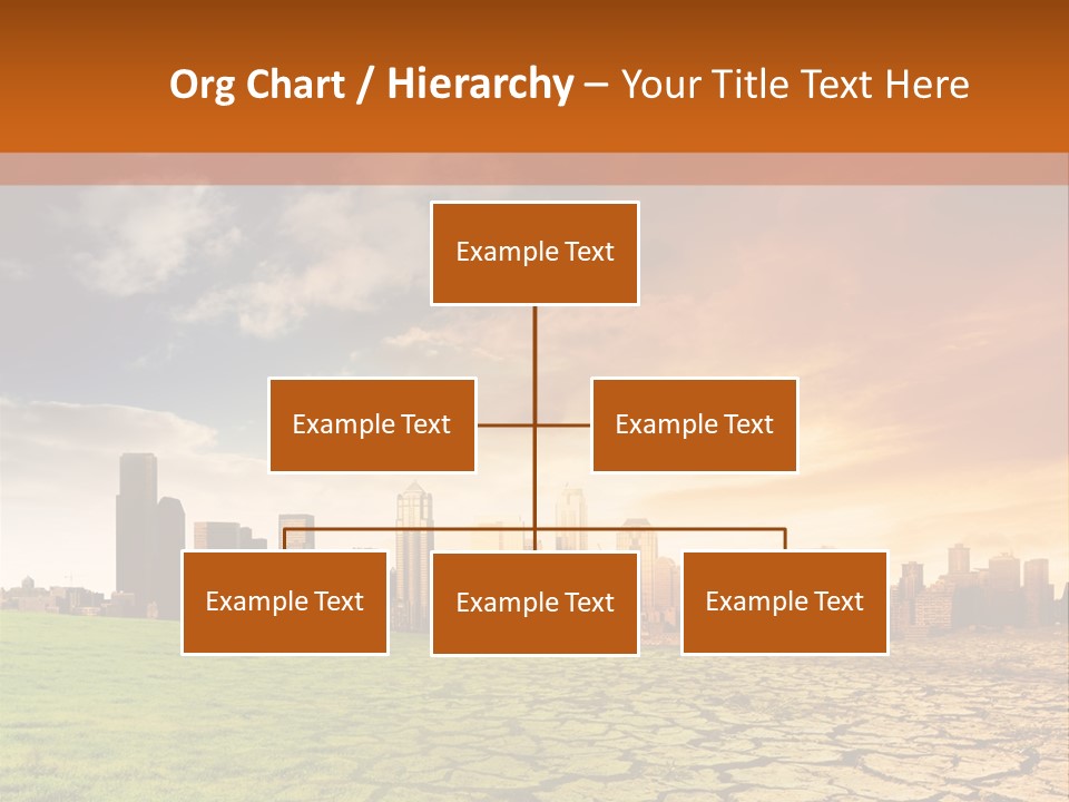 A Green Field With A City In The Background PowerPoint Template