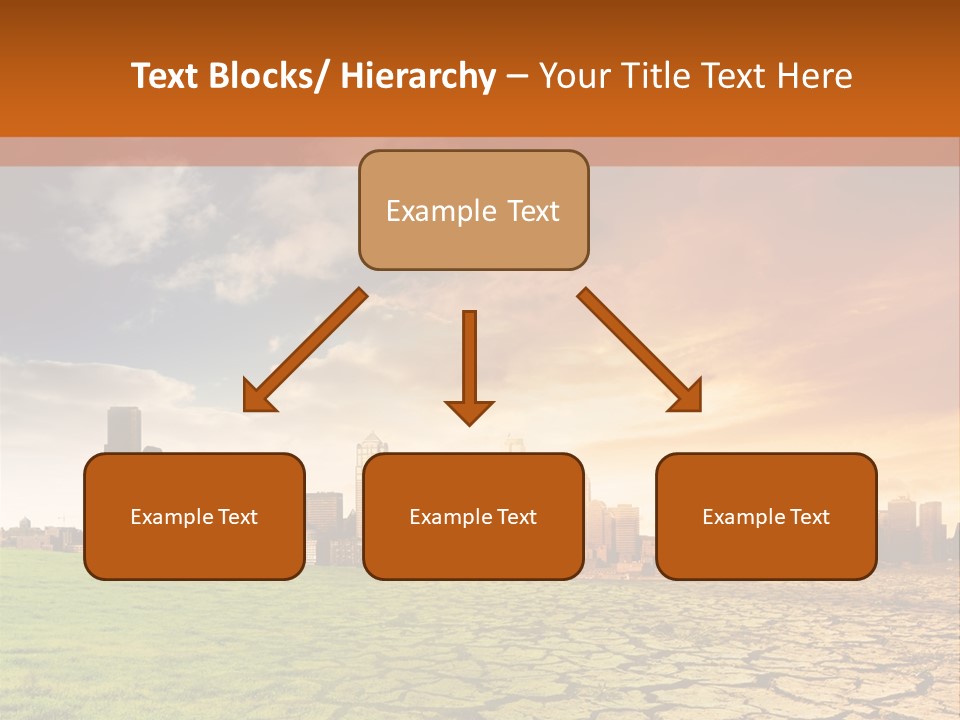 A Green Field With A City In The Background PowerPoint Template