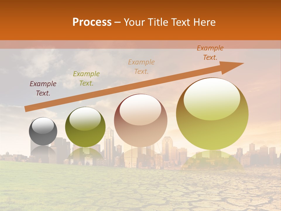 A Green Field With A City In The Background PowerPoint Template