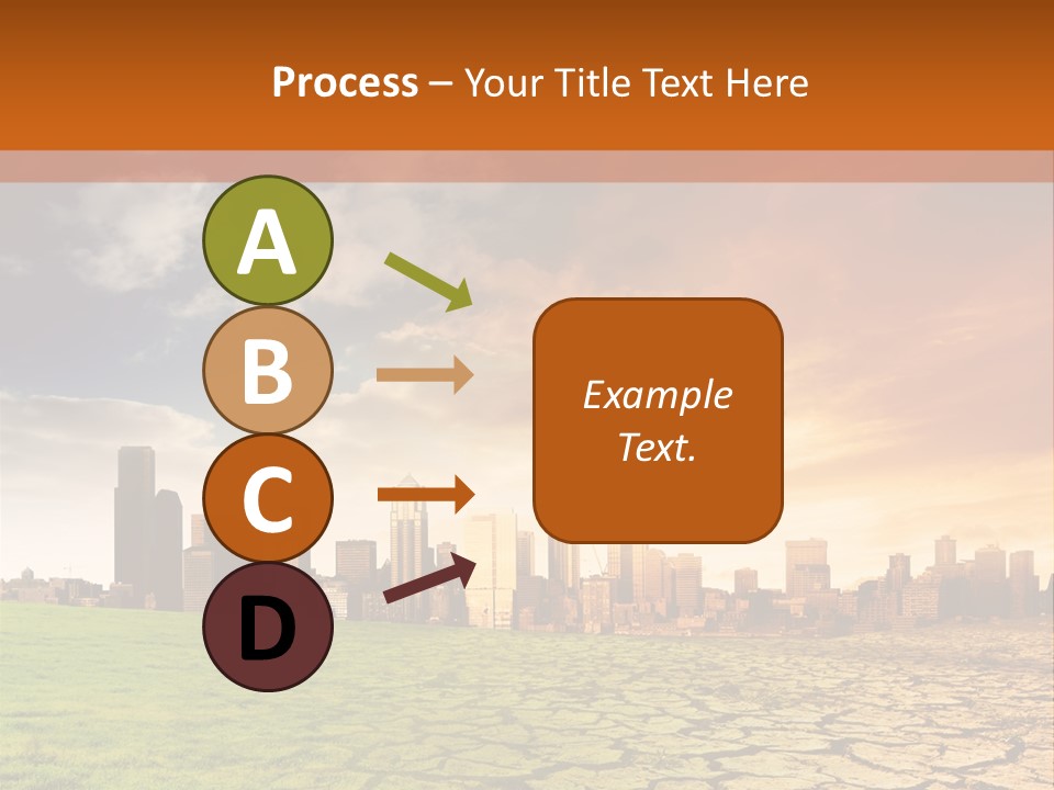 A Green Field With A City In The Background PowerPoint Template