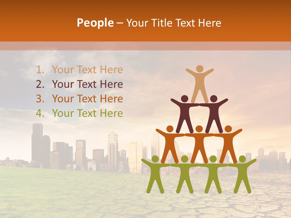 A Green Field With A City In The Background PowerPoint Template