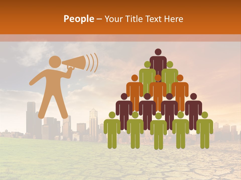 A Green Field With A City In The Background PowerPoint Template