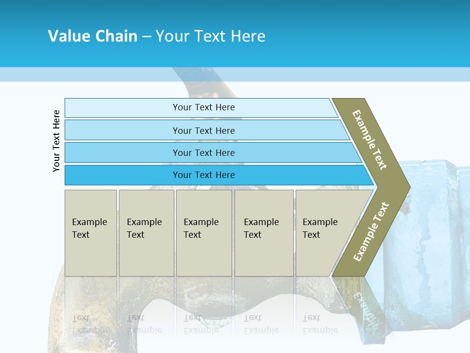 A Water Faucet With A Blue Hose Coming Out Of It PowerPoint Template