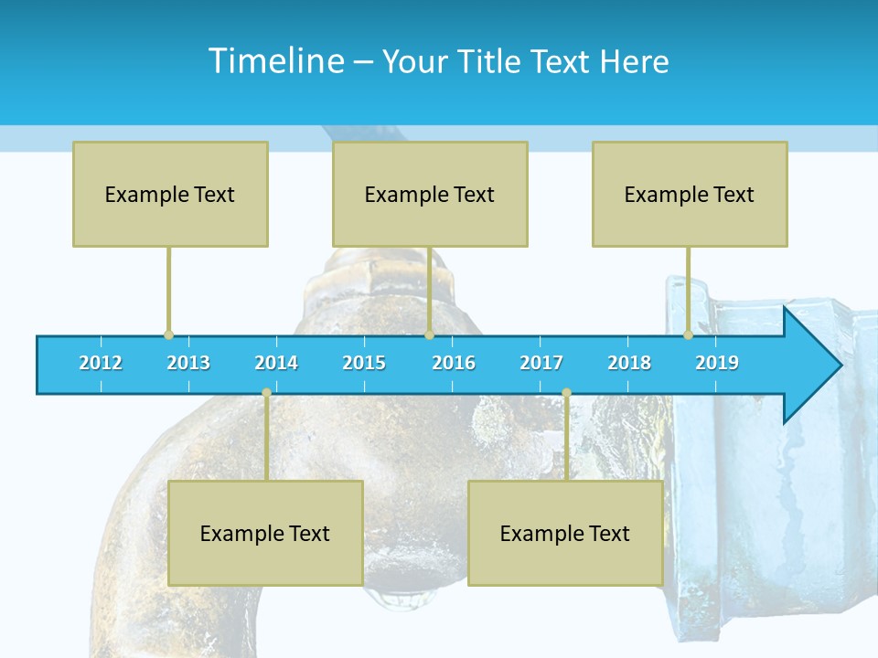 A Water Faucet With A Blue Hose Coming Out Of It PowerPoint Template