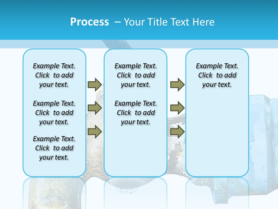 A Water Faucet With A Blue Hose Coming Out Of It PowerPoint Template