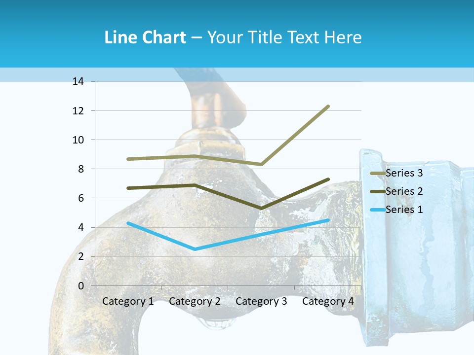 A Water Faucet With A Blue Hose Coming Out Of It PowerPoint Template