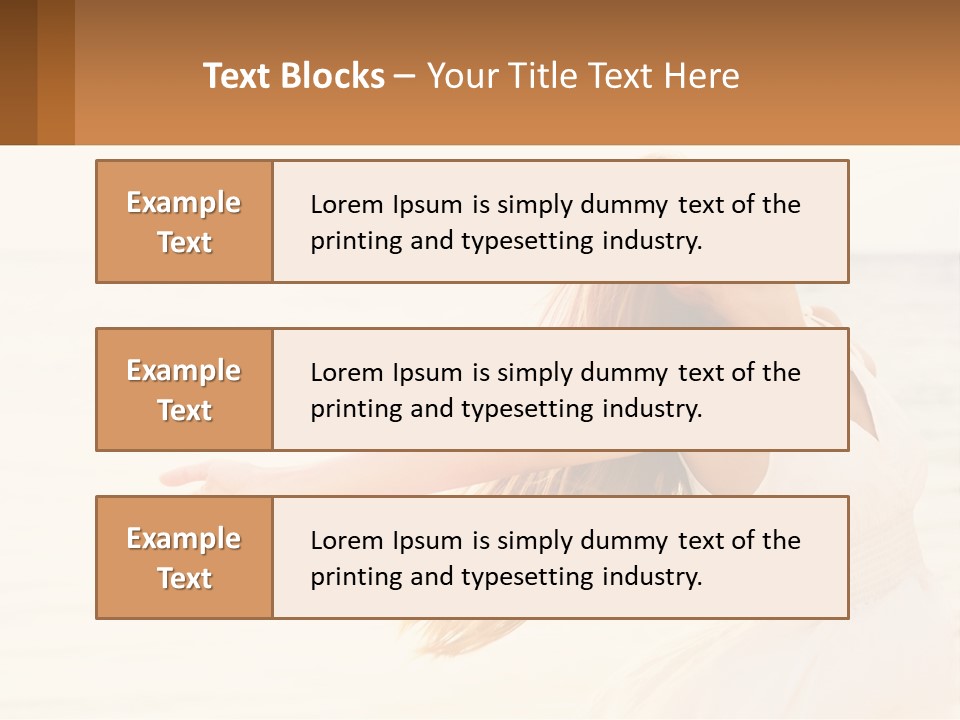 A Woman In A White Dress On The Beach With Her Arms Outstretched PowerPoint Template