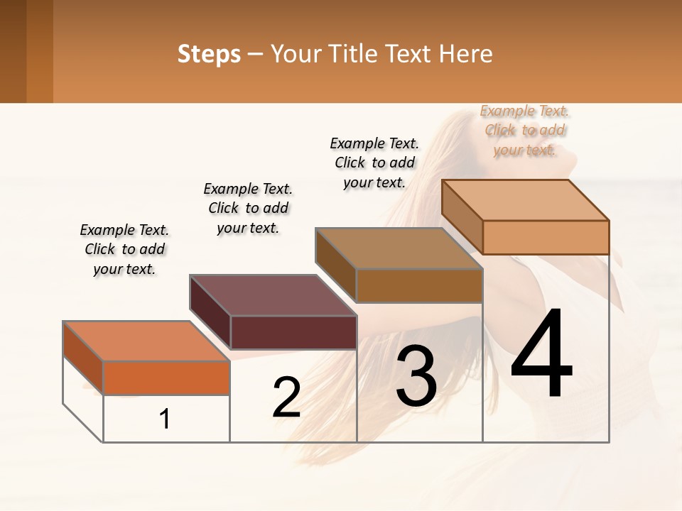 A Woman In A White Dress On The Beach With Her Arms Outstretched PowerPoint Template