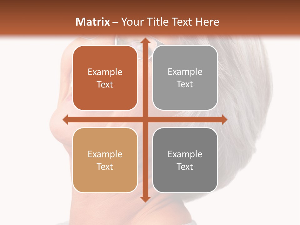 An Older Woman With Glasses Smiling For The Camera PowerPoint Template