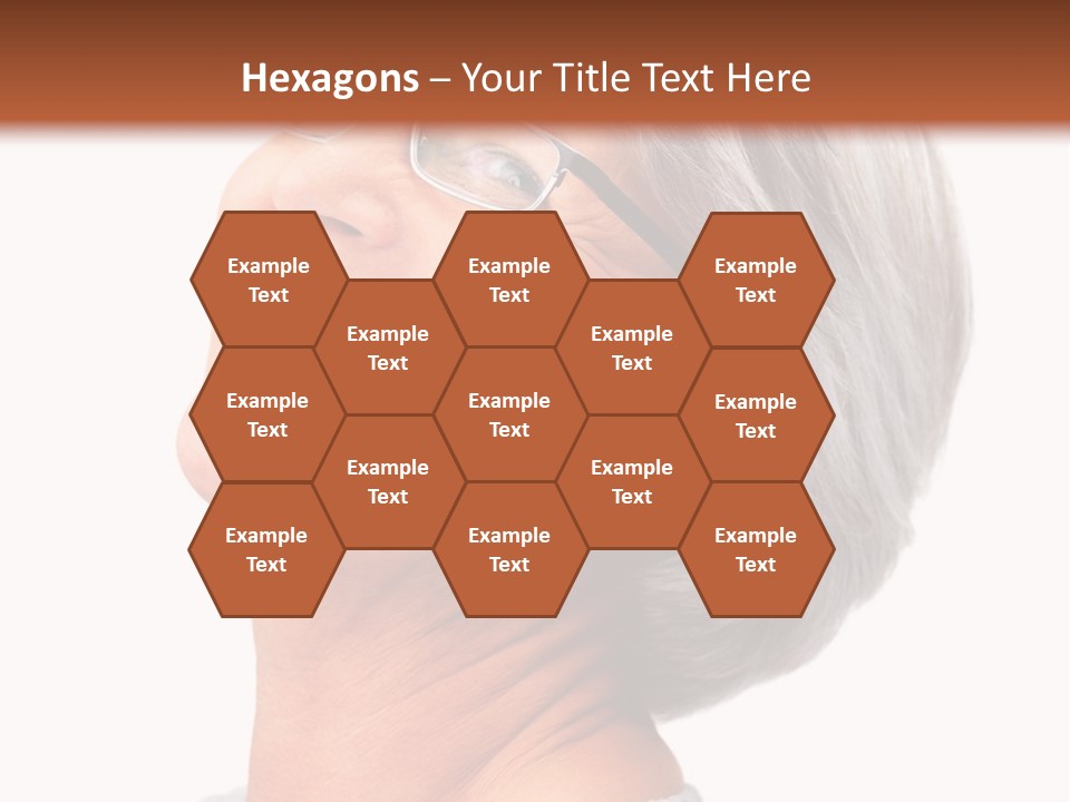 An Older Woman With Glasses Smiling For The Camera PowerPoint Template