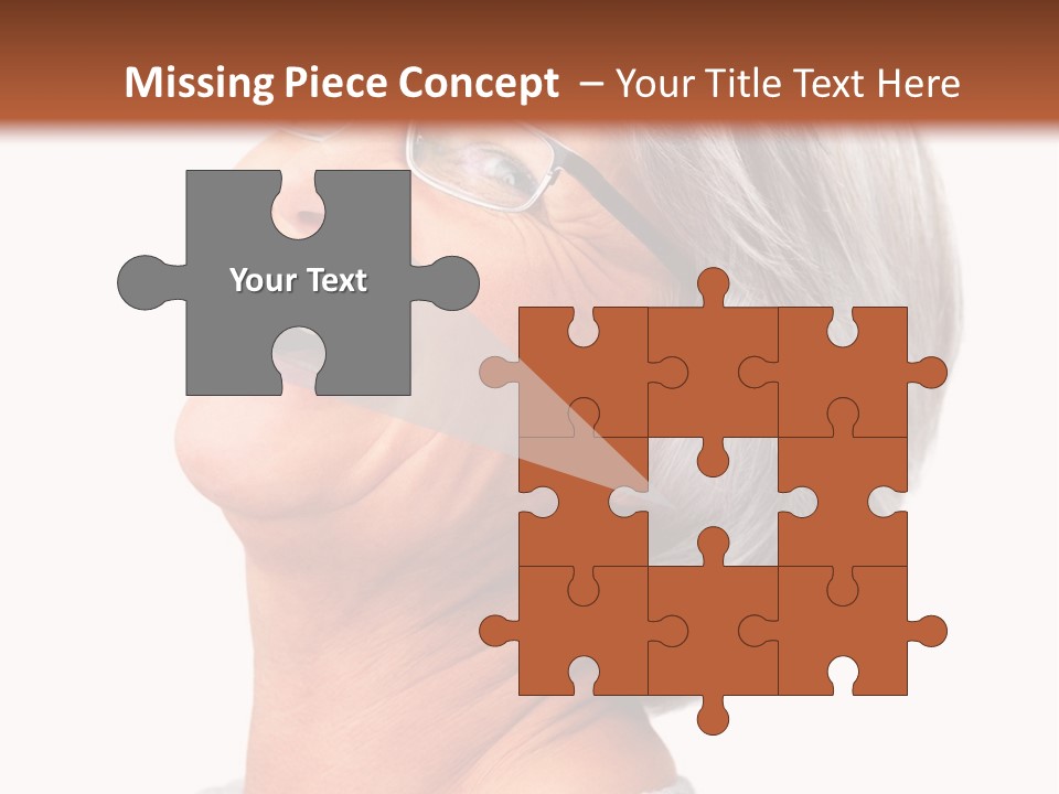 An Older Woman With Glasses Smiling For The Camera PowerPoint Template