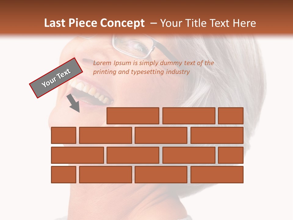 An Older Woman With Glasses Smiling For The Camera PowerPoint Template