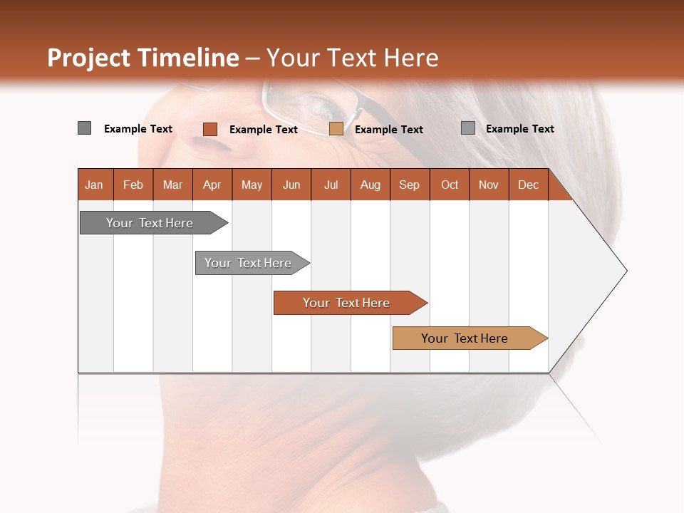 An Older Woman With Glasses Smiling For The Camera PowerPoint Template