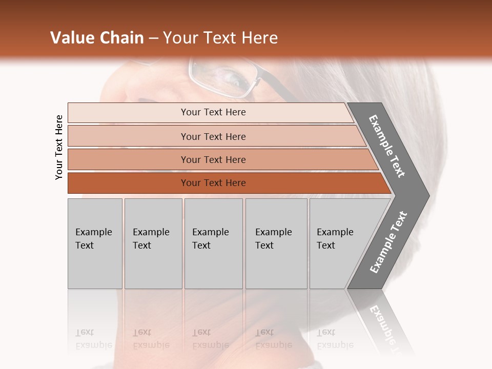 An Older Woman With Glasses Smiling For The Camera PowerPoint Template