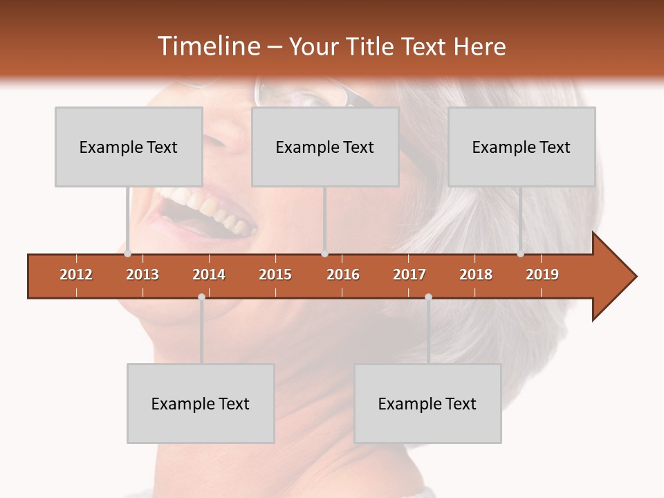 An Older Woman With Glasses Smiling For The Camera PowerPoint Template