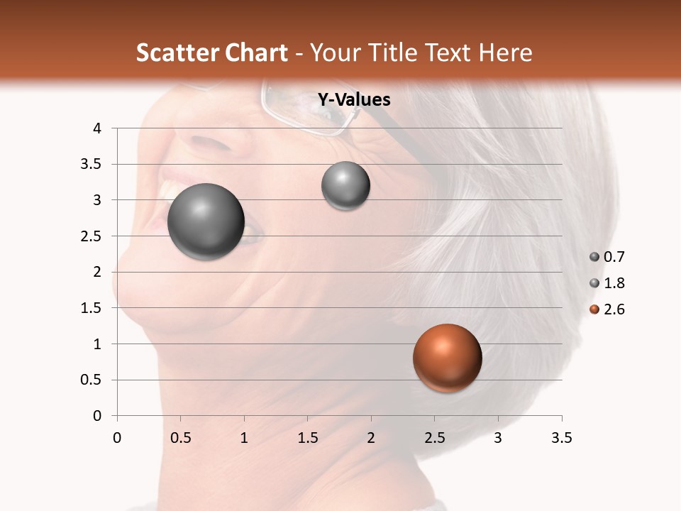 An Older Woman With Glasses Smiling For The Camera PowerPoint Template