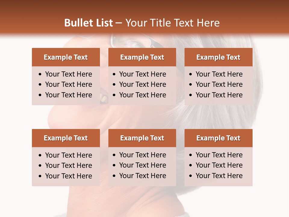 An Older Woman With Glasses Smiling For The Camera PowerPoint Template