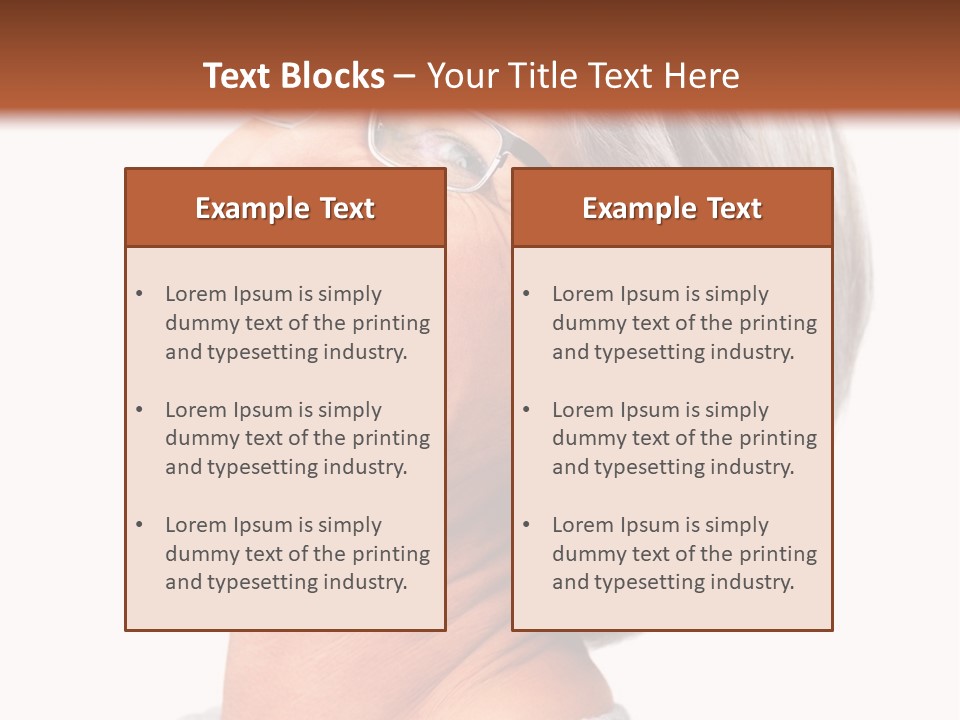An Older Woman With Glasses Smiling For The Camera PowerPoint Template